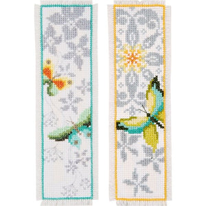 Butterfly Bookmark Counted Cross Stitch Kit by Vervaco - Set of 2