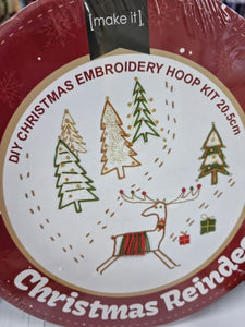 DIY Christmas Embroidery Hoop Kit by Make It