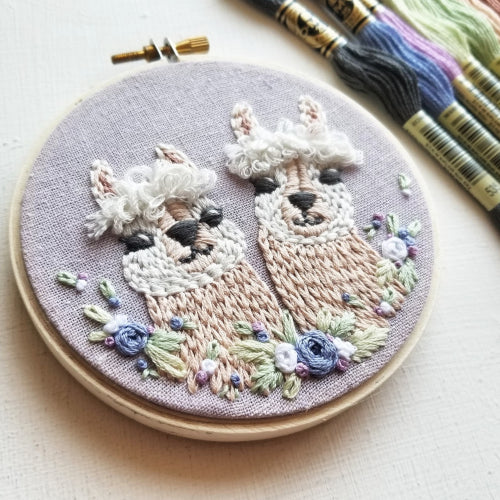 Llama Mamas Embroidery Kit by Jessica Long