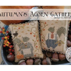 Autumn's Acorn Gathering Cross Stitch Chart by Brenda Gervais