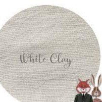 40CT Fox and Rabbit Hand Dyed linen White Clay Fat Half Yard