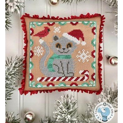 Catty-Cane Cross Stitch Chart  by Luminous Fiber Arts