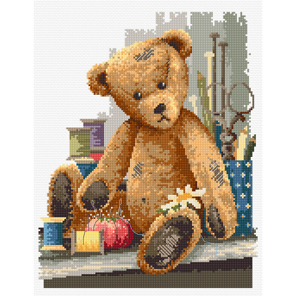 Thread Bear Pattern Thread Bear Cross Stitch Chart by Country Threads – AllThreads