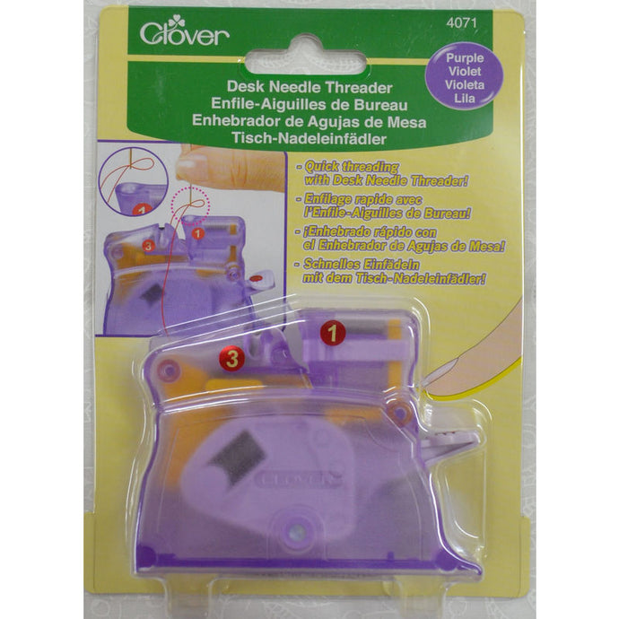 Clover Desk Needle Threader Purple