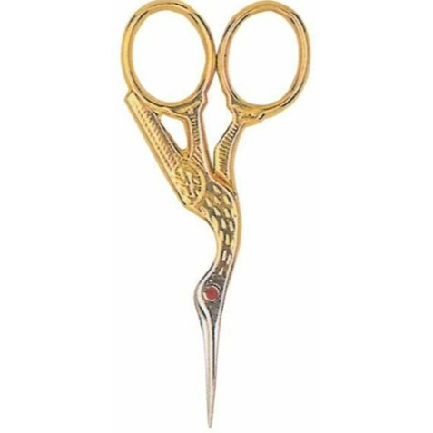 Stork Scissors 3.5 Inch – Stained Glass Design, Brass Screw Joint – For Embroidery & Crafts - View #4