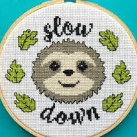 Slow Down Cross stitch kit by Spot Colors