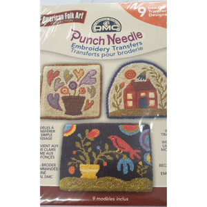 Punch Needle Embroidery Iron On Tansfers by DMC
