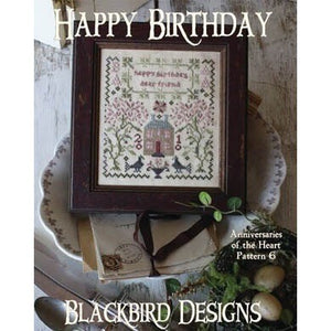 Happy Birthday Anniversaries of the Heart #6 Cross Stitch Chart by Blackbird Designs
