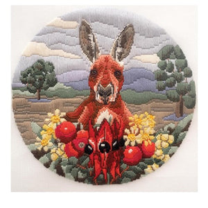 Red Kangaroo Longstitch Kit by Helene Wild
