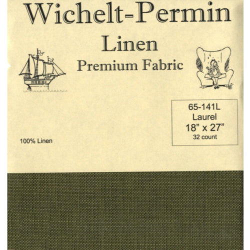 32CT Linen Wichelt-Permin Fat Quarter Laurel Prepackaged