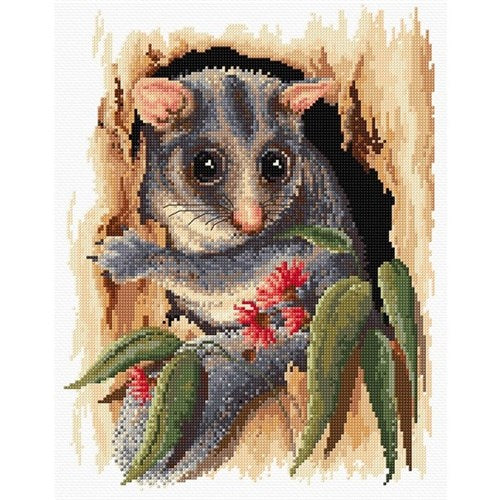 Peek A Boo Possum Cross Stitch Chart by Country Threads