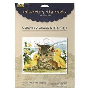 Farmyard Frenemies Cross Stitch Kit by Country Threads