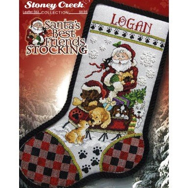 Santa's Best Friends Stocking Cross Stitch Chart by Stoney Creek