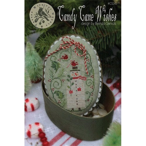 Candy Cane Wishes Cross stitch chart by With Thy Needle and Thread (Brenda Gervais)
