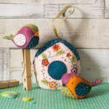Birdhouse and Two Birds Felt Craft Kit by Corinne Lapierre