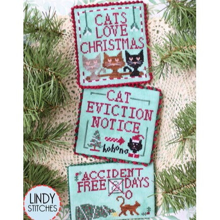 Cats Love Christmas Cross Stitch Chart by Lindy Stitches