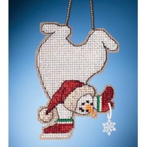 Tumbling Snowman Snow Fun Charmed Ornament Kit by Mill Hill  - 2021 Series
