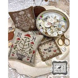 Mary Hill 1826 Pincushionos and Calling Card Cross Stitch Chart by Annie Beez Folk Art