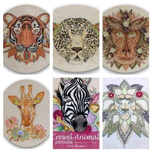 Crewel Animal Portraits Packs by Hazel Blomkamp