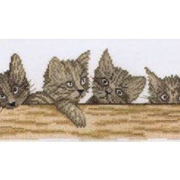 Cats over the Fence Counted Cross Stitch Kit by Lanarte PN-0008183