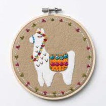 LLama Applique Hoop Craft Kit by Corinne Lapierre