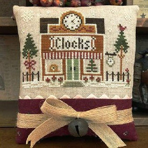 Clockmaker Hometown Holiday Cross Stitch Charts by Little House Needleworks