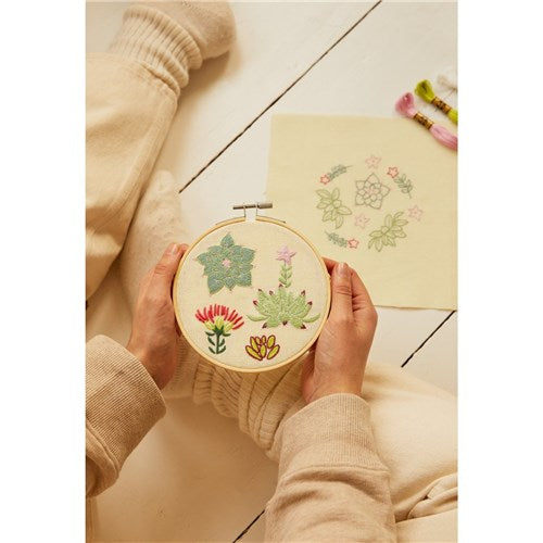 Serene Succulents - DMC Embroidery Duo Kit