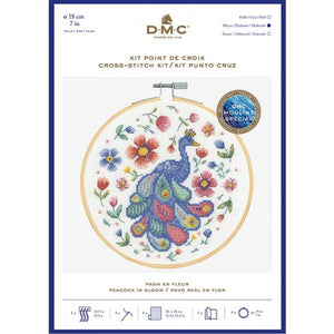 DMC Peacocks in Bloom Counted Cross Stitch Kit