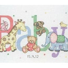 Baby Animal Sampler Cross Stitch Kit by Anchor
