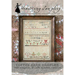 Coffee Bean Sampler Cross Stitch Chart by Heartstring Samplery