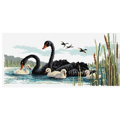Black Swans Cross Stitch Chart by Country Threads