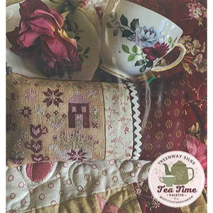 Tea Garden Pin Pillow Cross Stitch by Pansy Patch Quilts and Stitchery