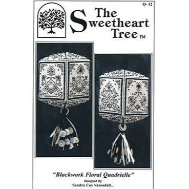 Blackwork Floral Quadrielle By The Sweetheart Tree