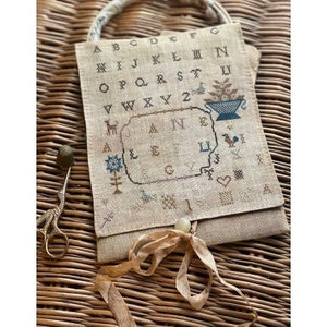 Jane Lefurgy Hoop and Thread Sewing Bag Cross Stitch Chart by Stacy Nash Primitives