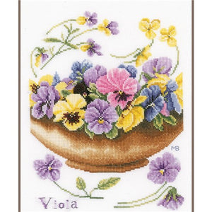 Violets Counted Cross Stitch Kit by Lanarte - PN0168600