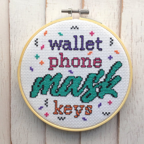 Mask Cross stitch kit by Spot Colors