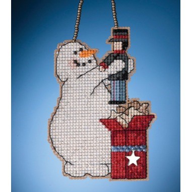 Wishing Snowman Snow Fun Charmed Ornament Kit by Mill Hill  - 2021 Series