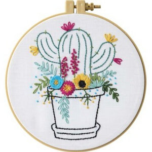 Cactus Bloom Stamped Embroidery by Bucilla