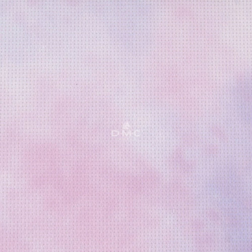 14CT Aida DMC Charles Craft Cut Piece Pink Sky Iridescent