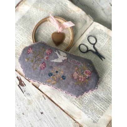 Let Love Grow Pinkeep Cross Stitch Chart by Stacy Nash Primitives