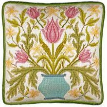 William Morris Vase of Tulips Tapestry Cushion Kit by Bothy Threads