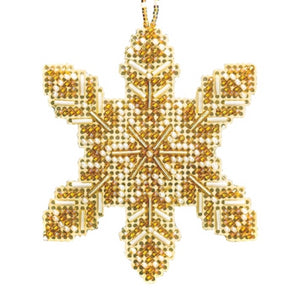 Pearl Snowflake Beaded Ornament MH21-2016 by Mill Hill