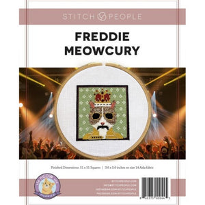 Freddie Meowcury - The Meow the Merrier Cross Stitch Chart by Lizzy Dabczynski-Bean of The Stitch People