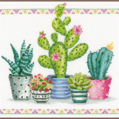 A Plant Corner Counted Cross Stitch Kit by Vervaco PN-0174387