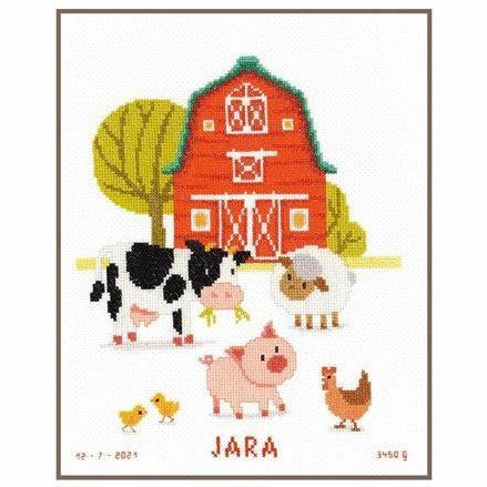 At The Farm Cross Stitch kit by Vervaco -PN0163176
