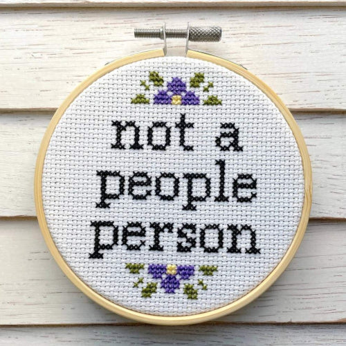 Not a People Person Cross stitch kit by Spot Colors