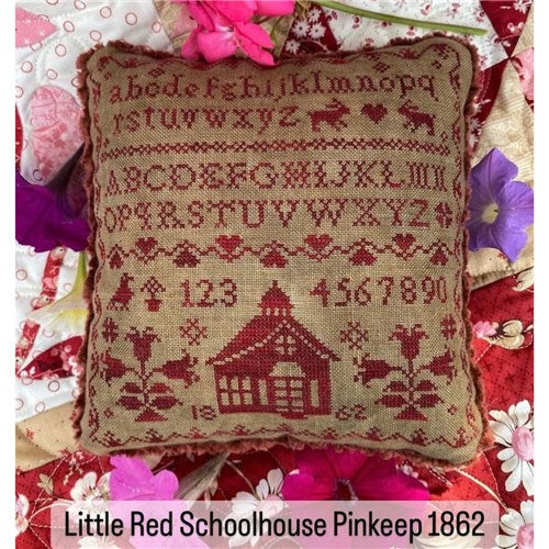 LIttle Red Schoolhouse Pinkeep 1862 by Pansy Patch Quilts and Stitchery