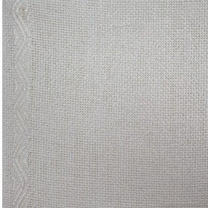 12cm Rico Linen Band Antique White with Decorative Edge Per Metre