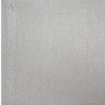 12cm Rico Linen Band Antique White with Decorative Edge Per Metre