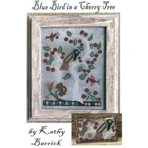 Blue Bird in a Cherry Tree Cross Stitch Chart  by Kathy Barrick